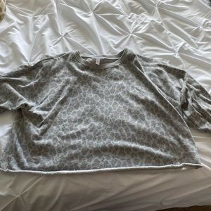 cropped cheetah sweater
